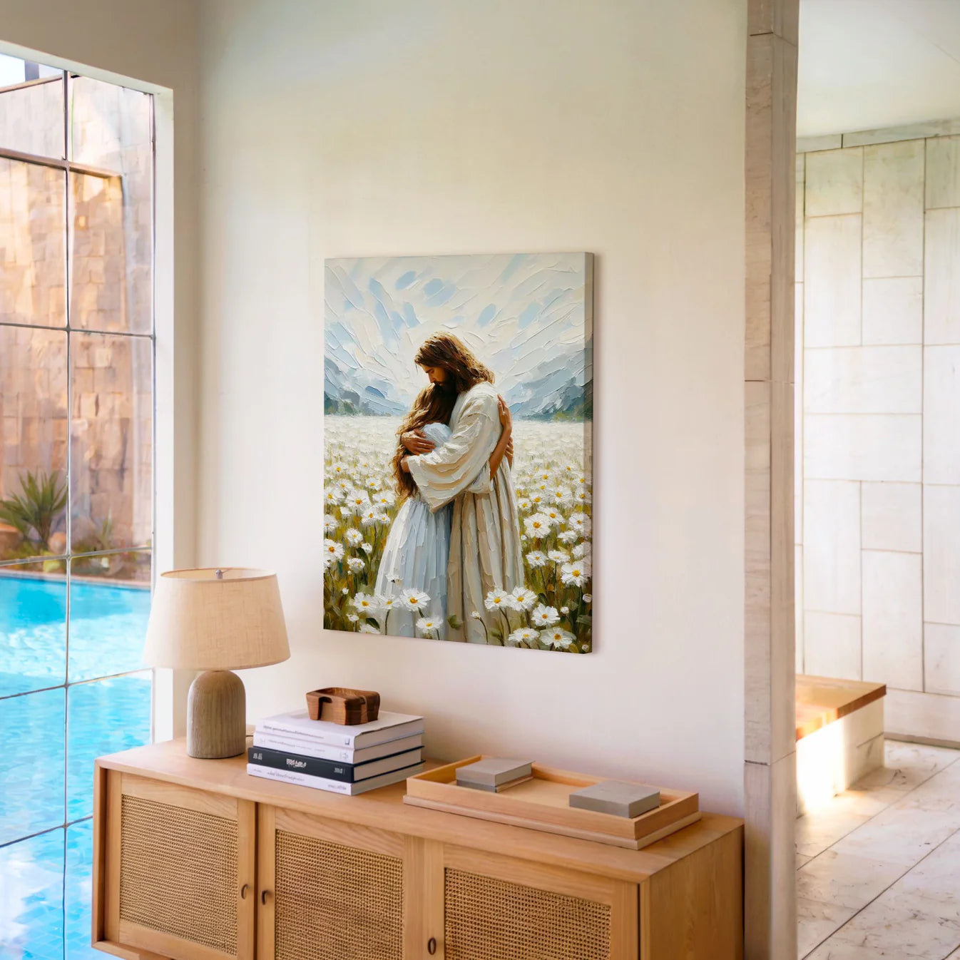 Jesus Hugging a Woman - Stilhaus-Hamburg